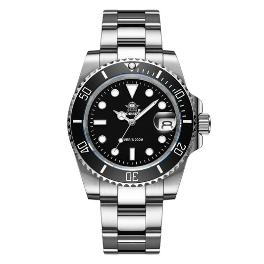 Men’s Stainless Steel Dive Watch – Quartz Date Edition