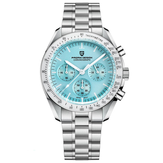 Men’s Chronograph Quartz Watch – Sapphire Crystal Stainless Steel Edition