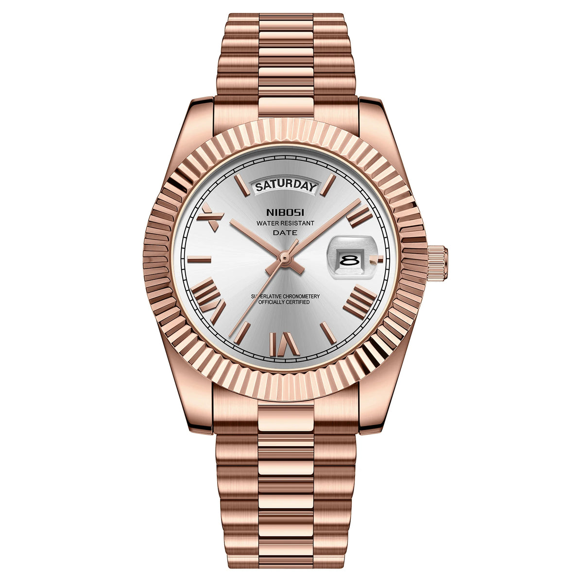 Men’s Day-Date Quartz Watch – Stainless Steel Classic Edition