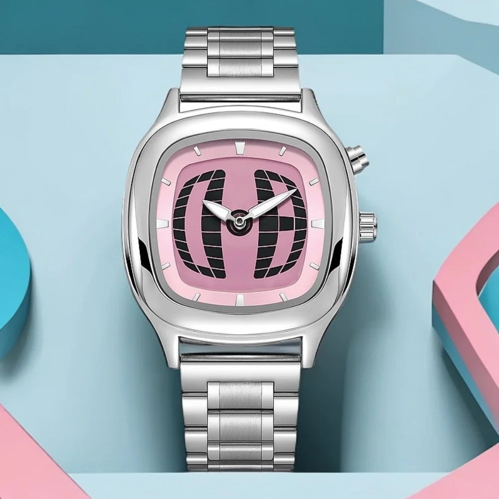 Men’s Dual Display Y2K Watch – Stainless Steel Retro Edition