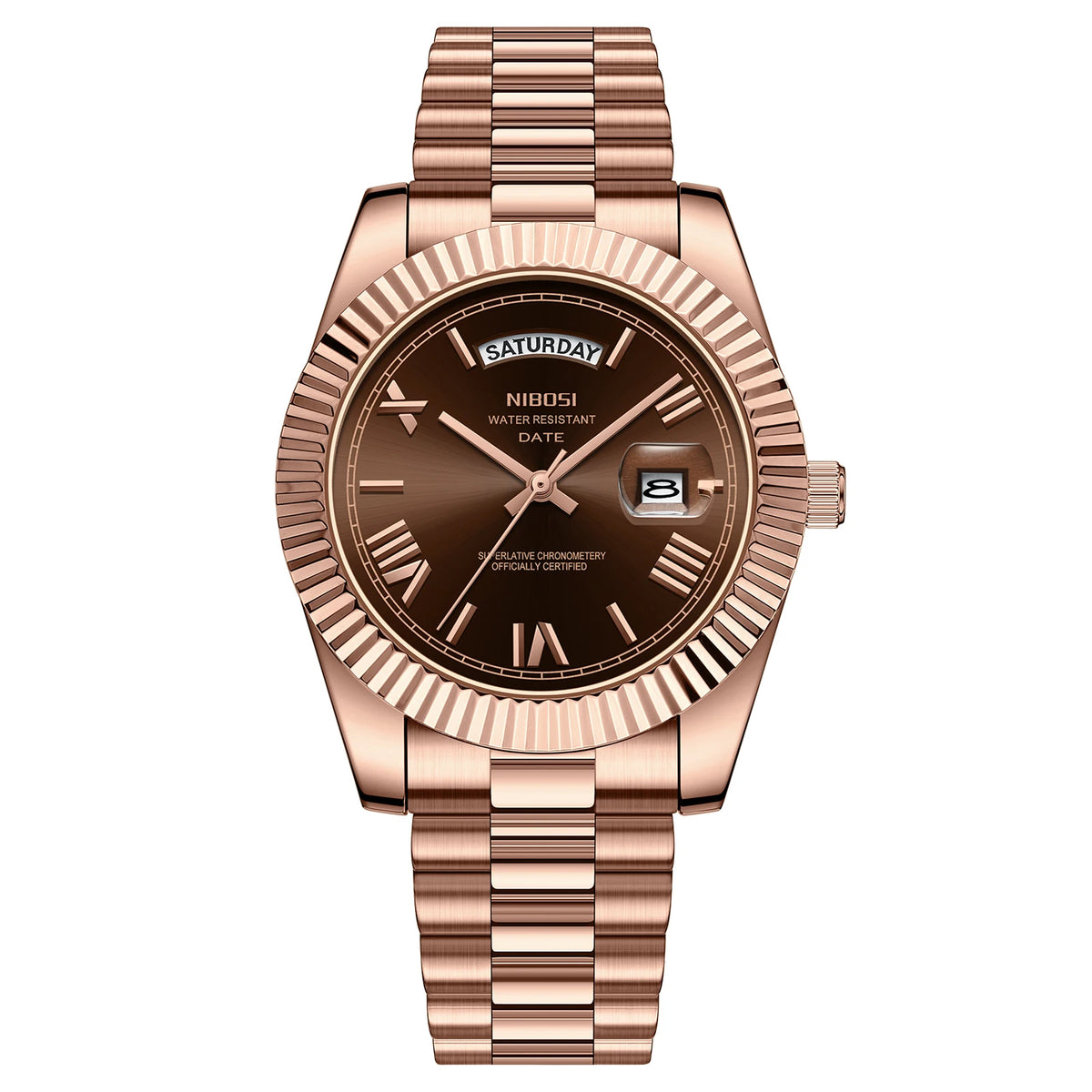Men’s Day-Date Quartz Watch – Stainless Steel Classic Edition