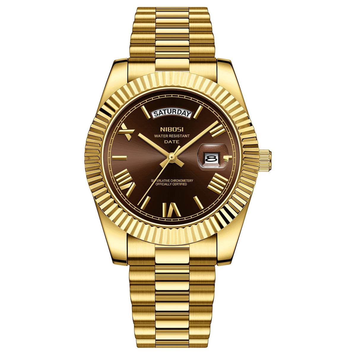 Men’s Day-Date Quartz Watch – Stainless Steel Classic Edition