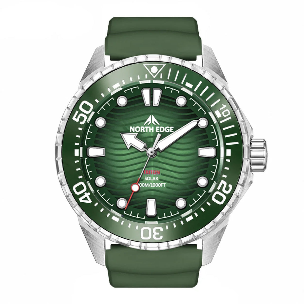 Men’s Solar Dive Watch – 300M Water Resistant Stainless Steel Edition