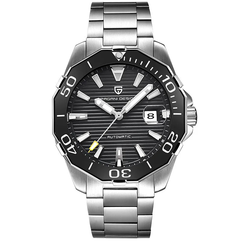 Men’s Automatic Sports Watch – Stainless Steel Date Edition
