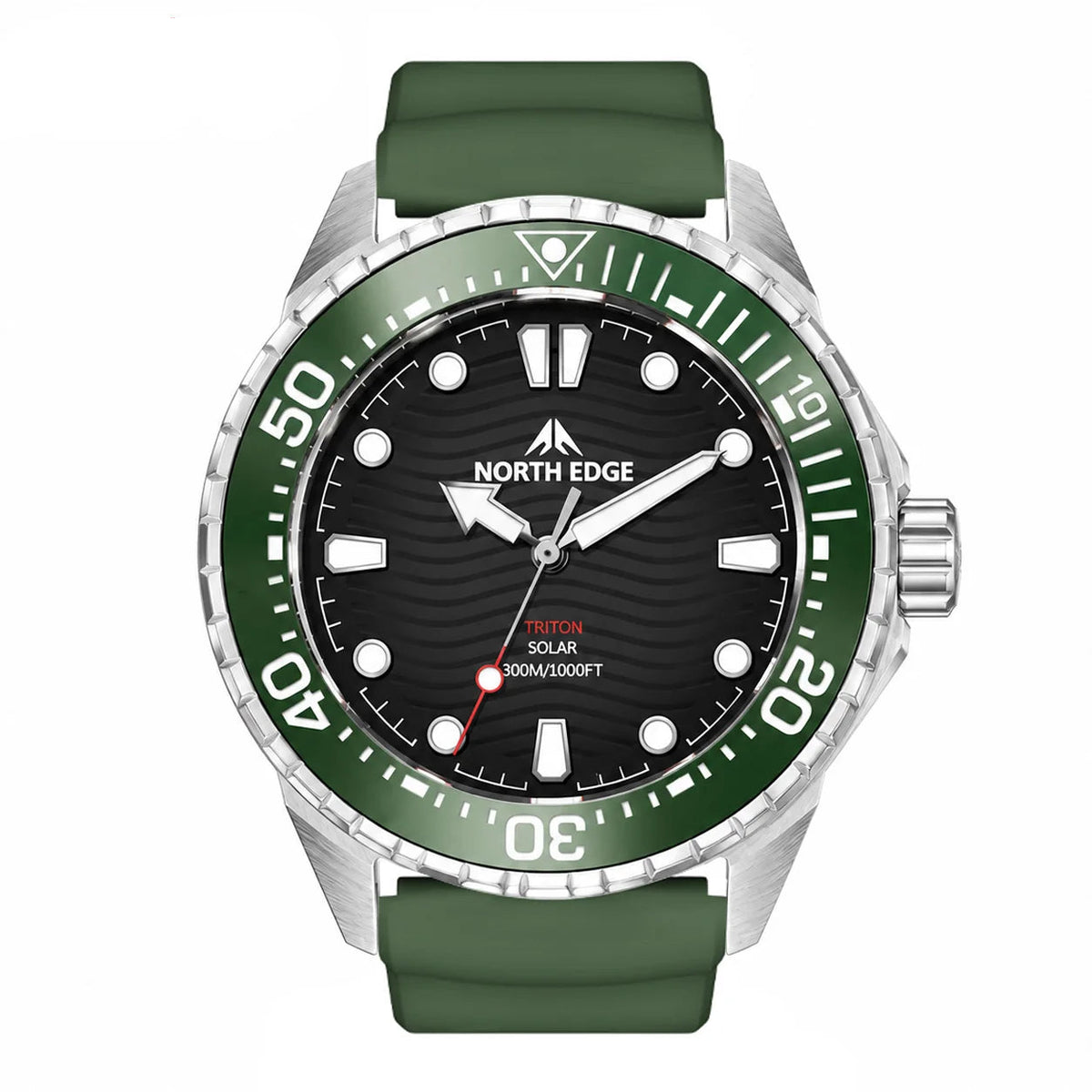 Men’s Solar Dive Watch – 300M Water Resistant Stainless Steel Edition