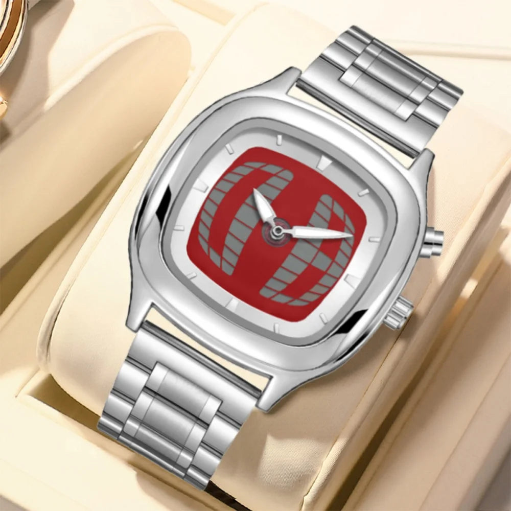 Men’s Dual Display Y2K Watch – Stainless Steel Retro Edition