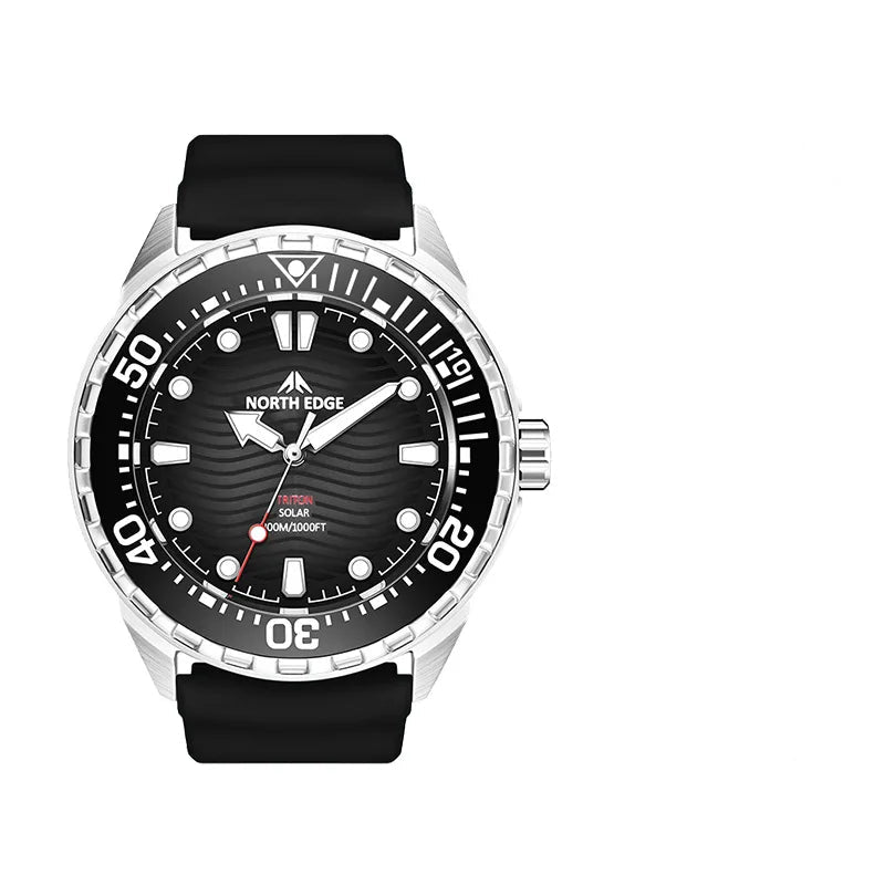 Men’s Solar Dive Watch – 300M Water Resistant Stainless Steel Edition