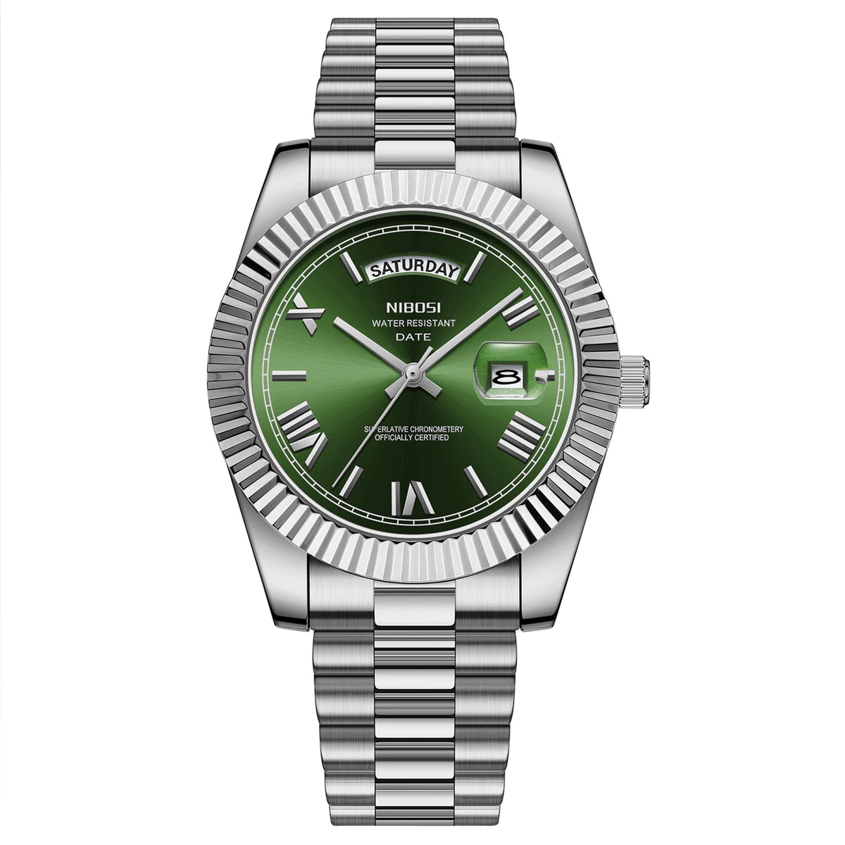 Men’s Day-Date Quartz Watch – Stainless Steel Classic Edition