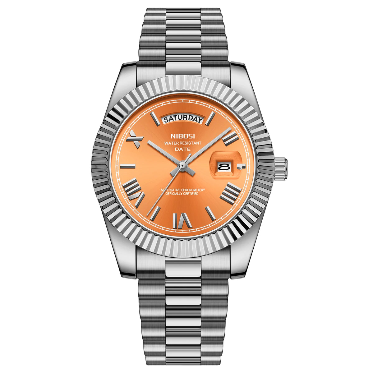 Men’s Day-Date Quartz Watch – Stainless Steel Classic Edition