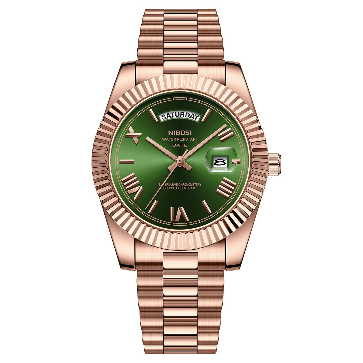 Men’s Day-Date Quartz Watch – Stainless Steel Classic Edition