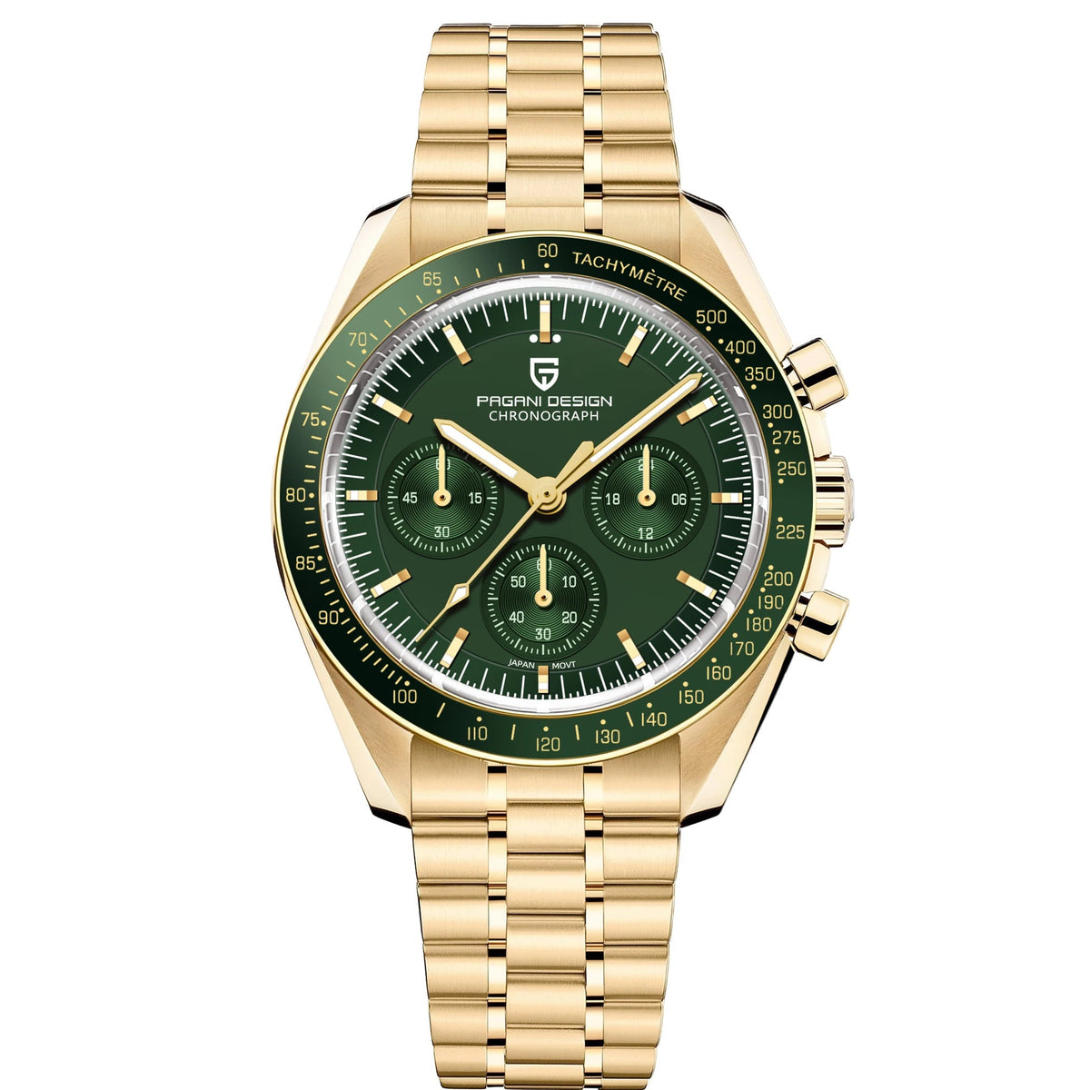 Men’s Chronograph Quartz Watch – Sapphire Crystal Stainless Steel Edition
