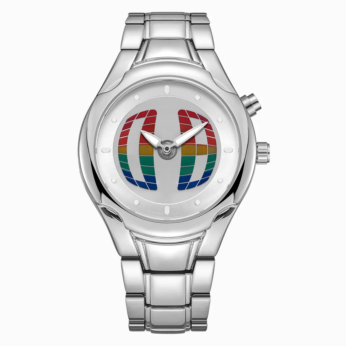 Men’s Dual Display Y2K Watch – Stainless Steel Retro Edition