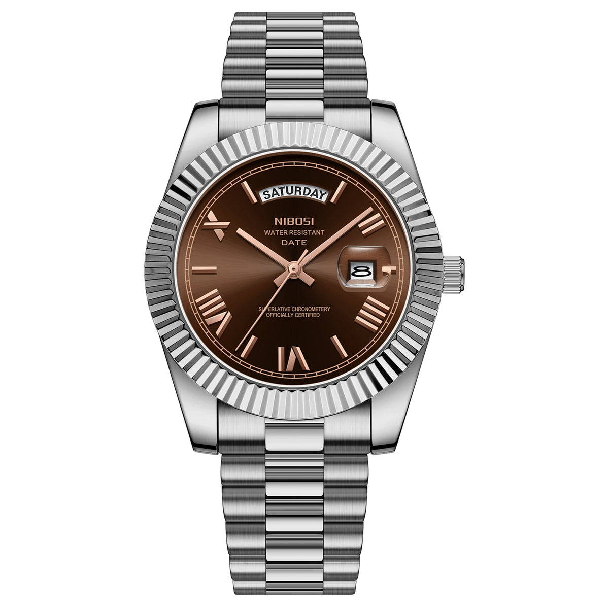 Men’s Day-Date Quartz Watch – Stainless Steel Classic Edition