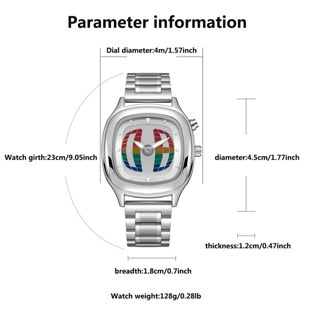 Men’s Dual Display Y2K Watch – Stainless Steel Retro Edition