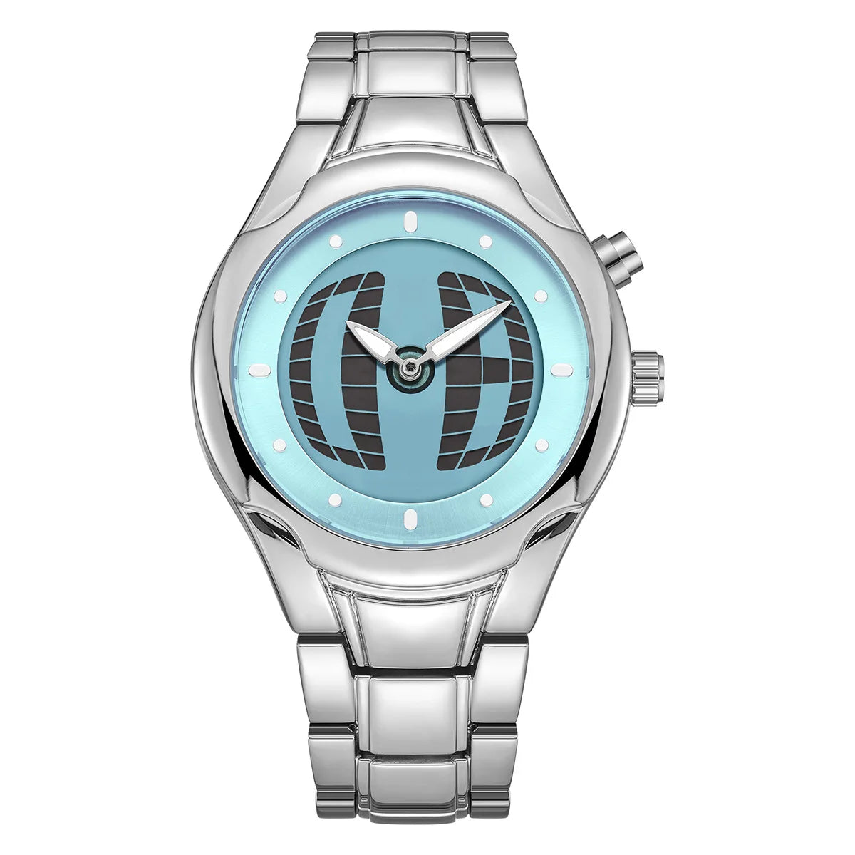 Men’s Dual Display Y2K Watch – Stainless Steel Retro Edition
