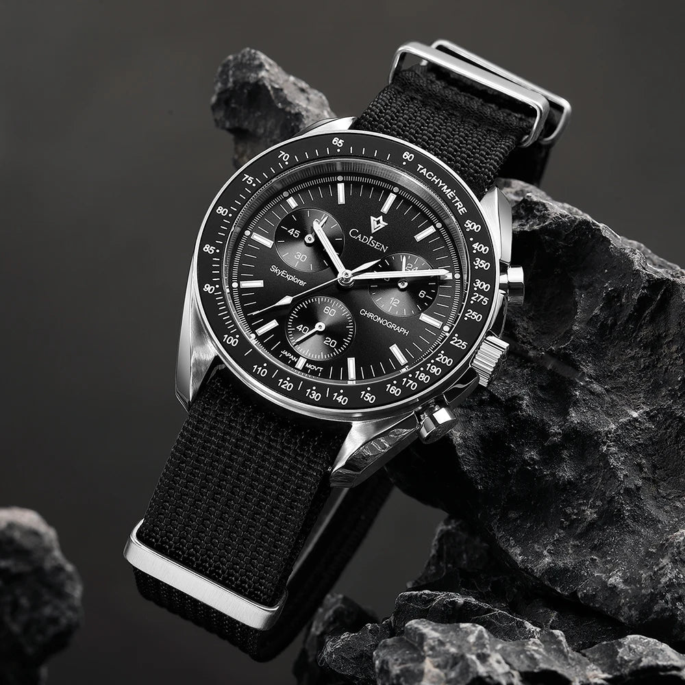 Men’s Sapphire Chronograph Watch – Canvas Strap Performance Edition