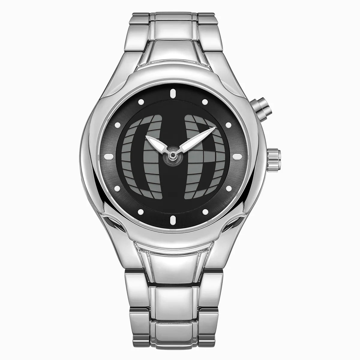 Men’s Dual Display Y2K Watch – Stainless Steel Retro Edition