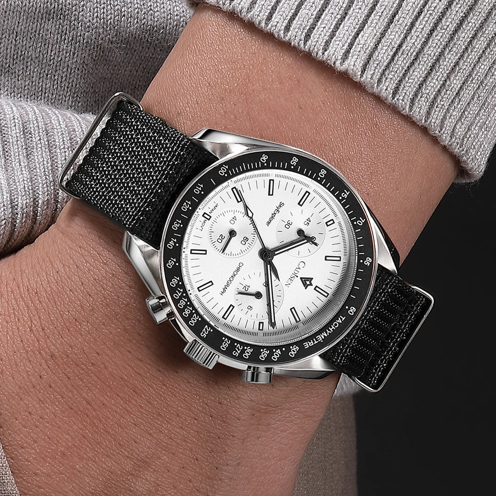Men’s Sapphire Chronograph Watch – Canvas Strap Performance Edition