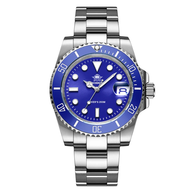 Men’s Stainless Steel Dive Watch – Quartz Date Edition