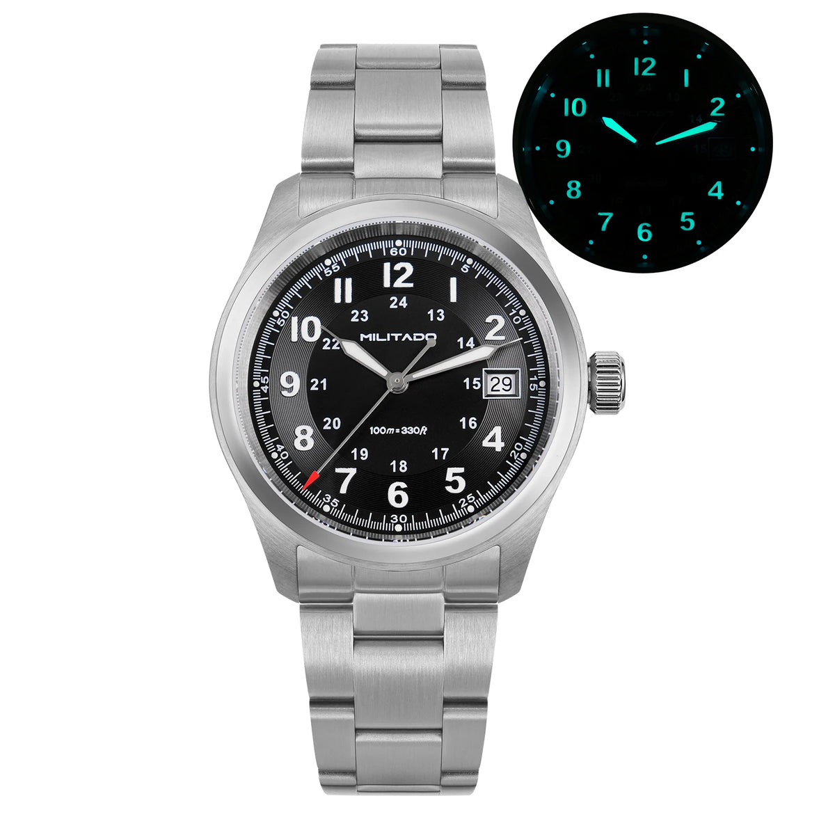 Men’s Vintage Military Quartz Watch – Sapphire Crystal 100M Edition