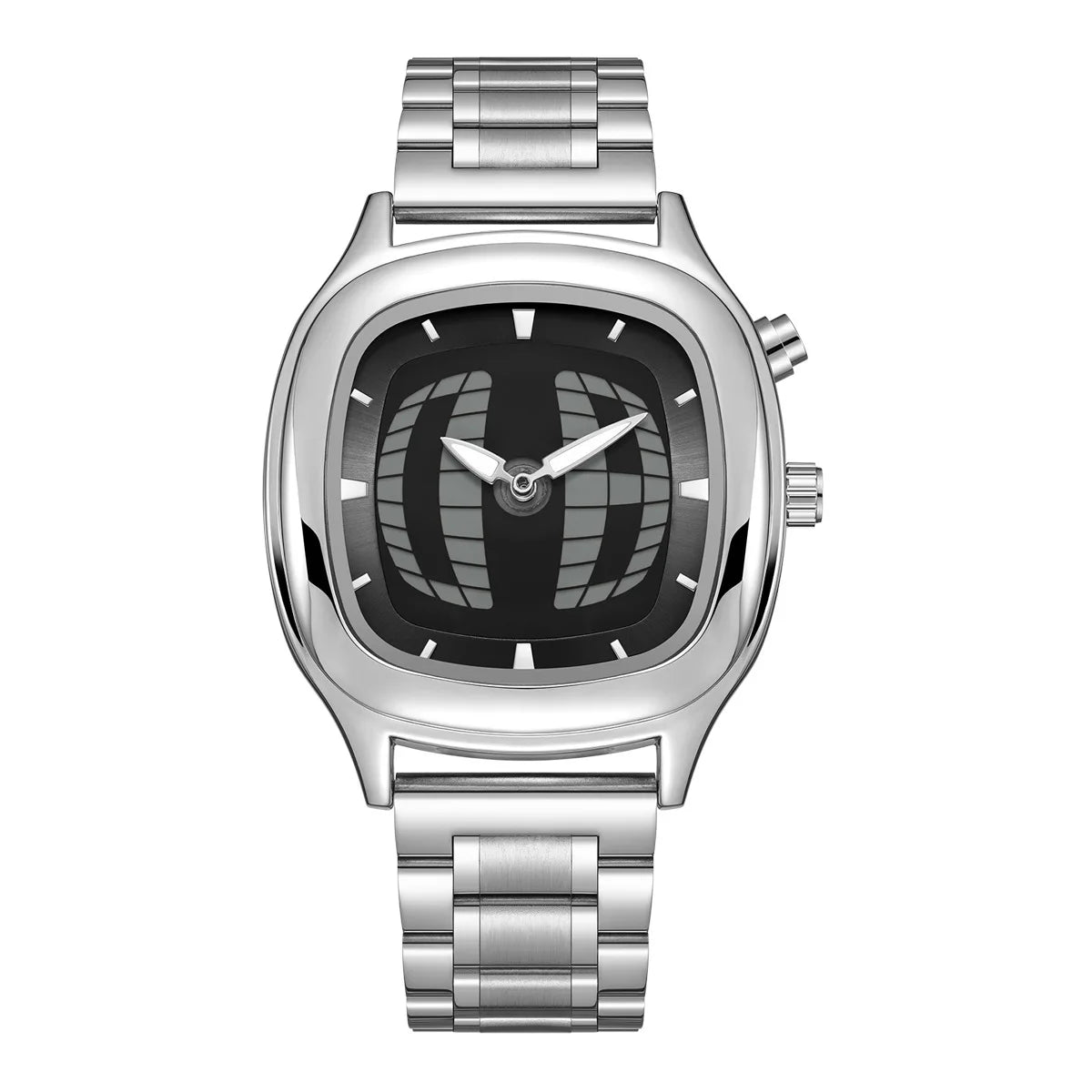 Men’s Dual Display Y2K Watch – Stainless Steel Retro Edition