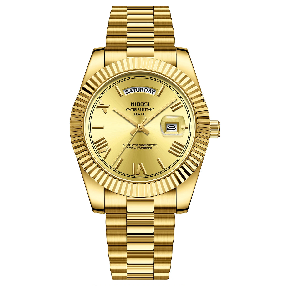 Men’s Day-Date Quartz Watch – Stainless Steel Classic Edition