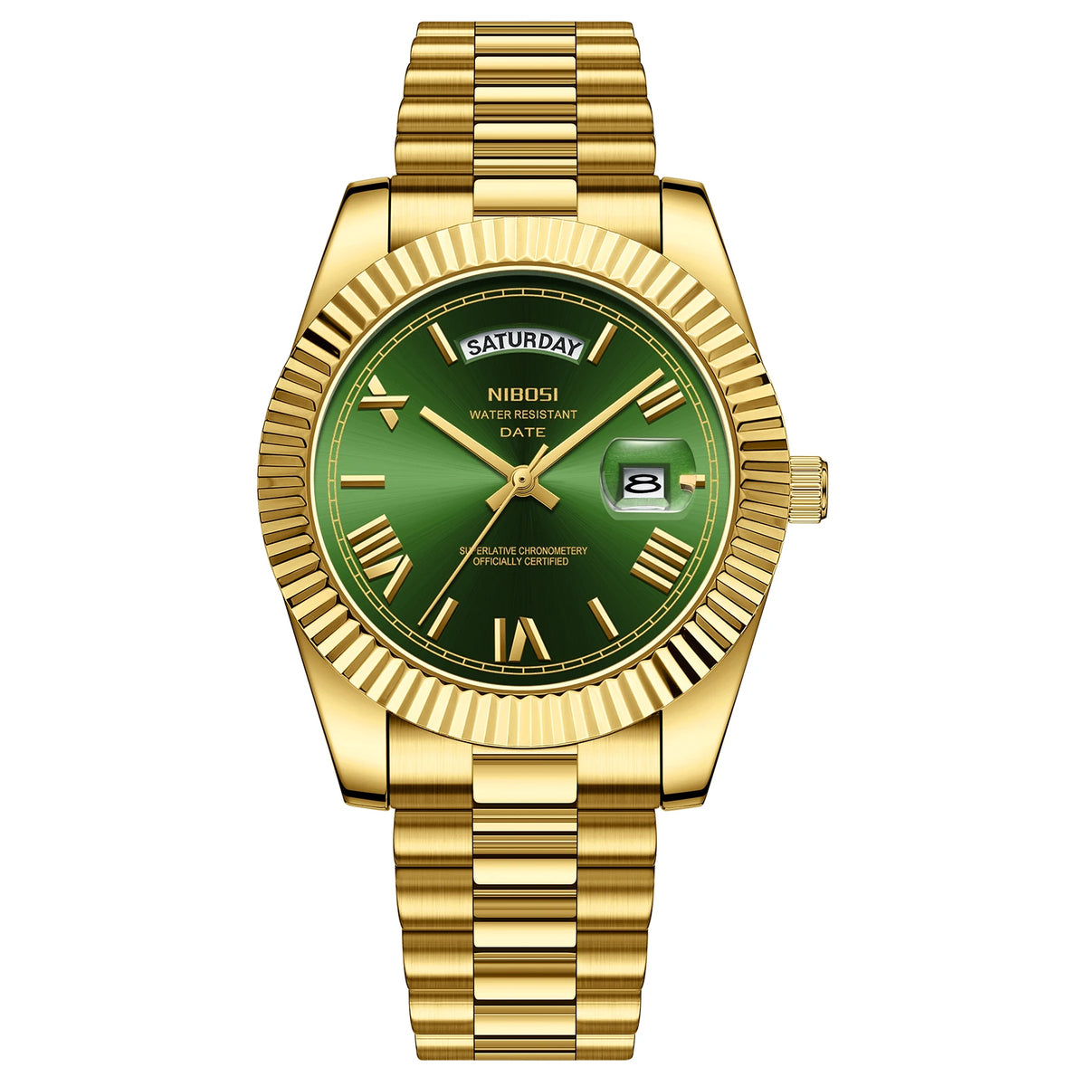 Men’s Day-Date Quartz Watch – Stainless Steel Classic Edition