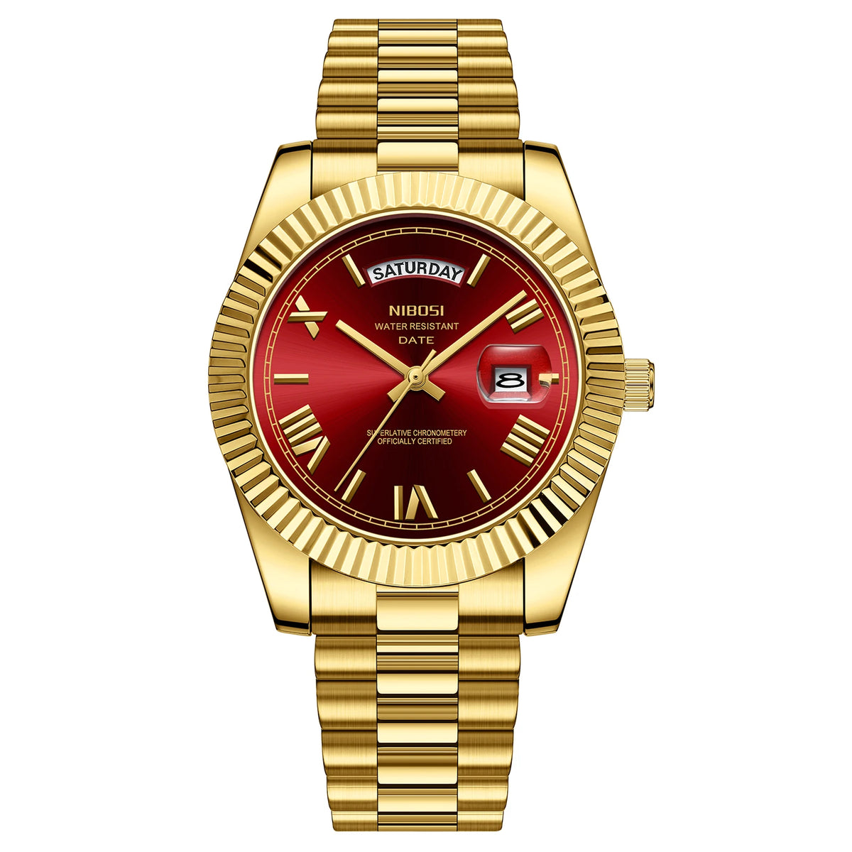 Men’s Day-Date Quartz Watch – Stainless Steel Classic Edition