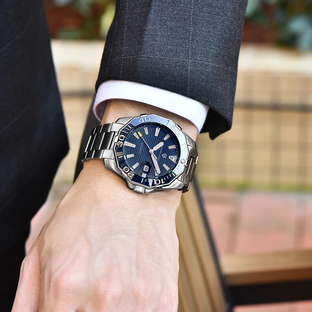 Men’s Automatic Sports Watch – Stainless Steel Date Edition