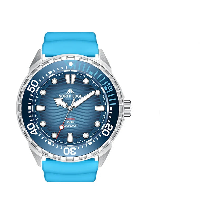 Men’s Solar Dive Watch – 300M Water Resistant Stainless Steel Edition