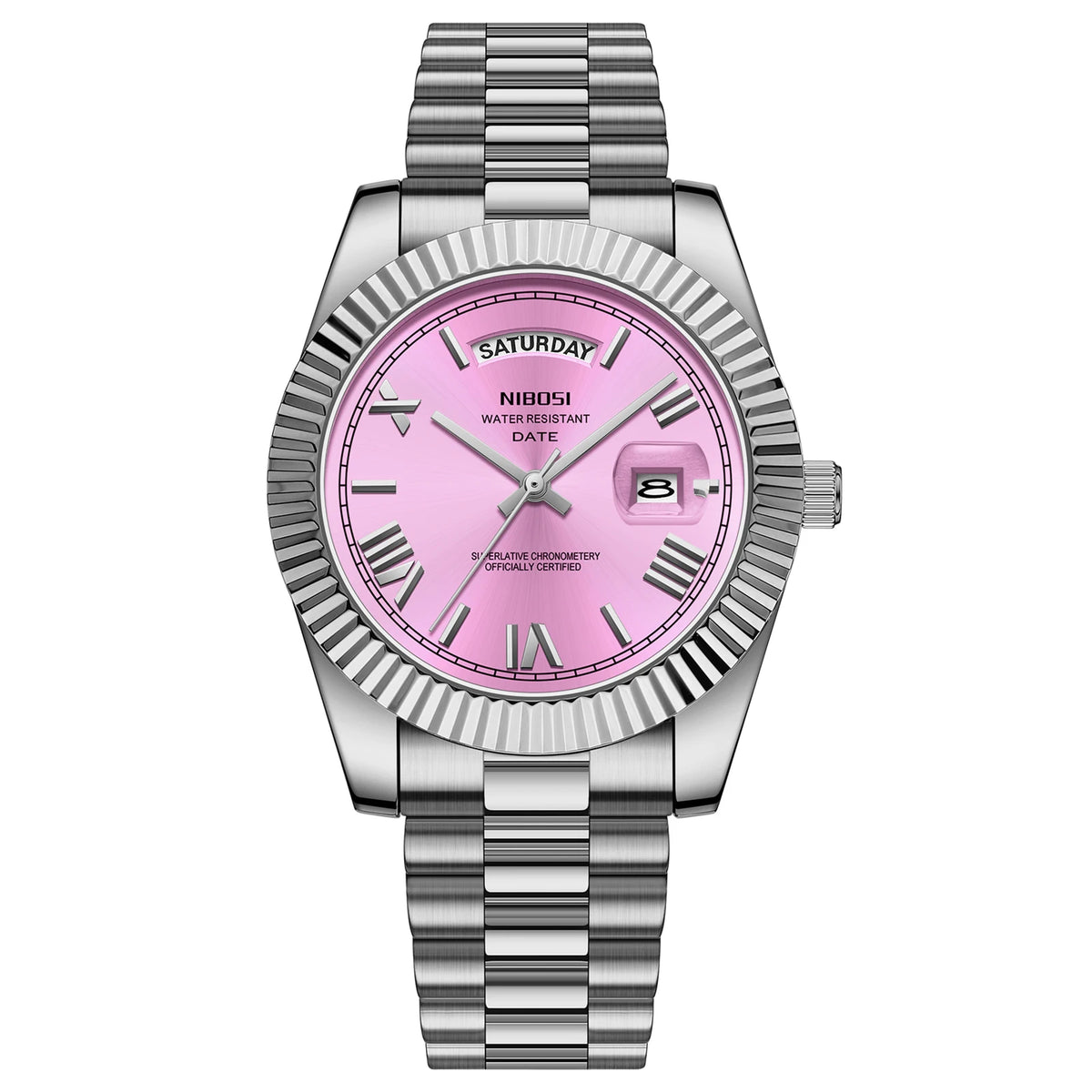 Men’s Day-Date Quartz Watch – Stainless Steel Classic Edition