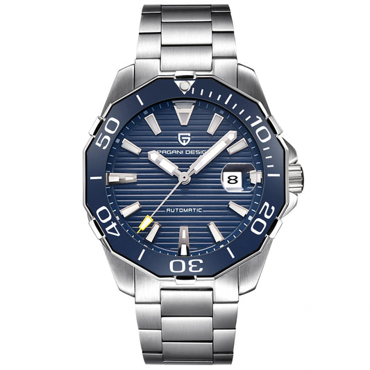 Men’s Automatic Sports Watch – Stainless Steel Date Edition