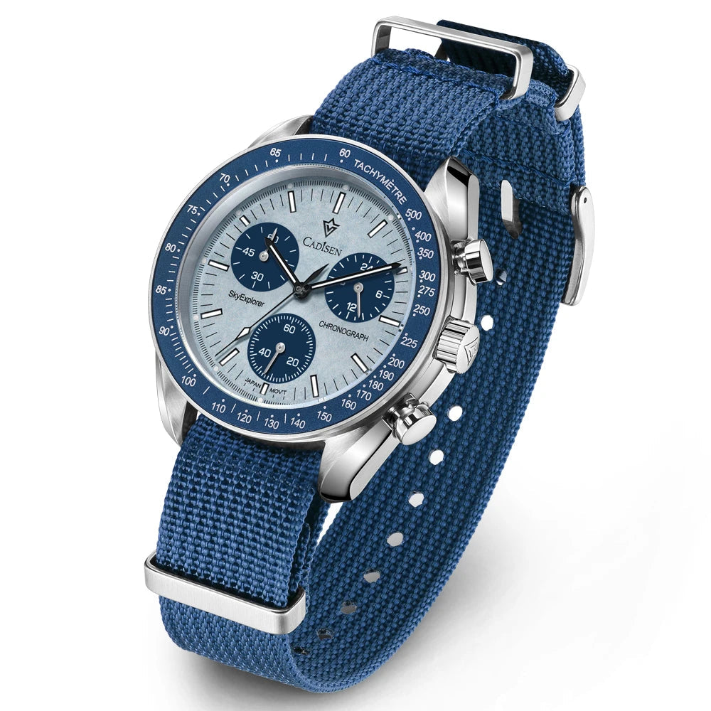 Men’s Sapphire Chronograph Watch – Canvas Strap Performance Edition