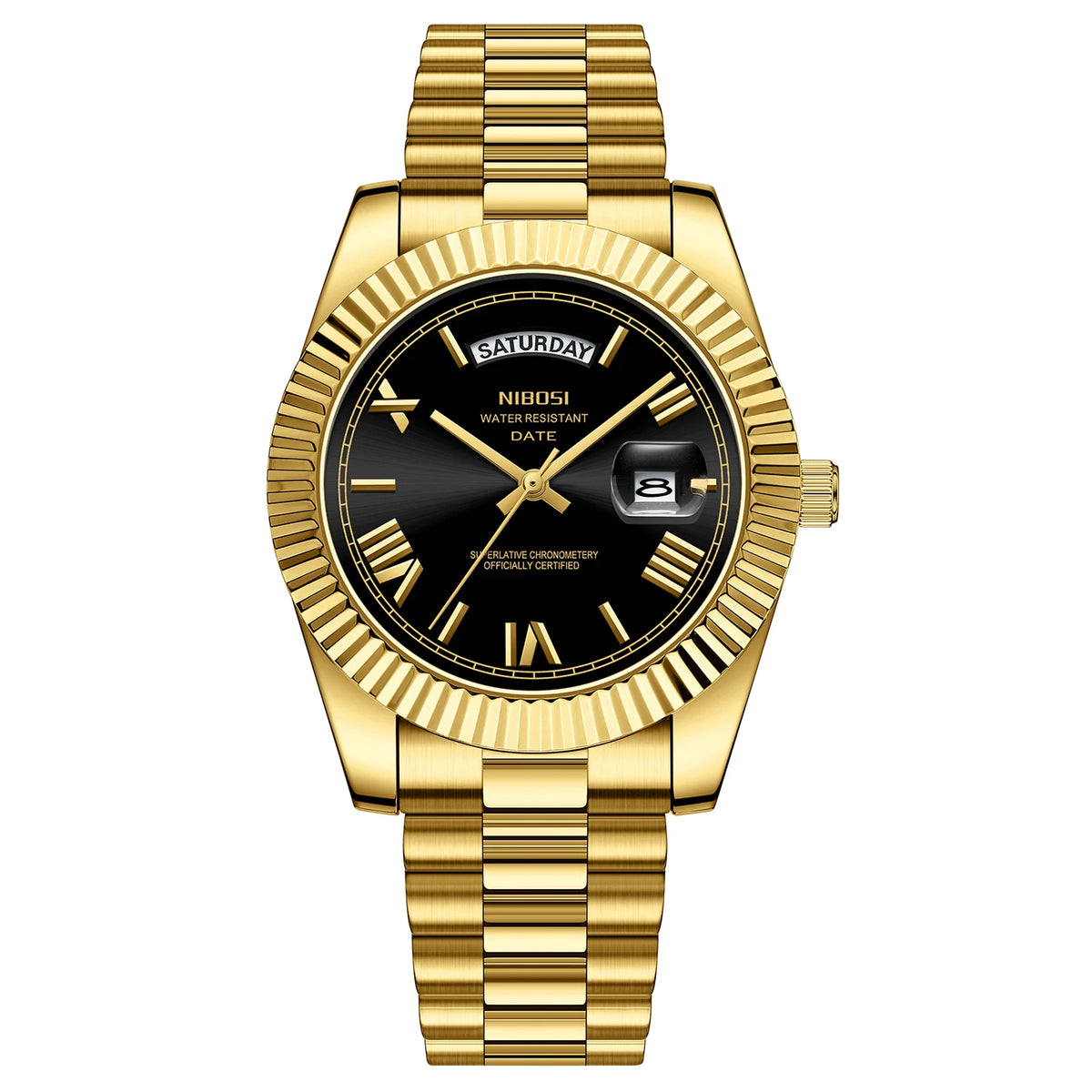 Men’s Day-Date Quartz Watch – Stainless Steel Classic Edition